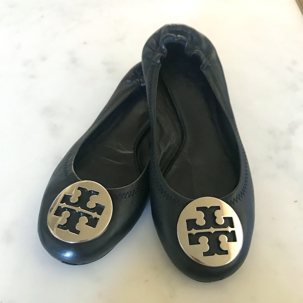 Tory Burch Reva ballet flats black 6 AUTHENTIC